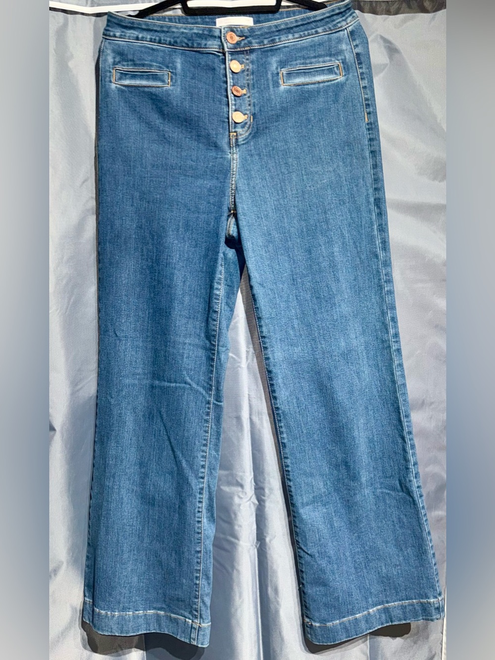 LC Lauren Conrad Medium Blue Flare-Leg Jeans